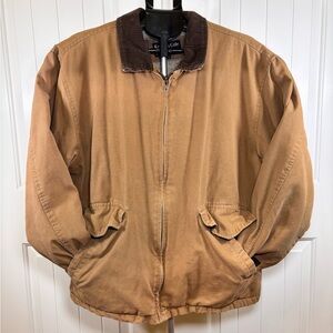 Kenneth Cole cotton canvas chore coat barn jacket sherpa lined men’s size large
